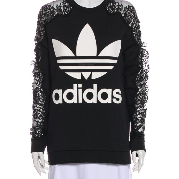 Adidas for Stella McCartney black lace sweatshirt size small - Picture 2 of 4